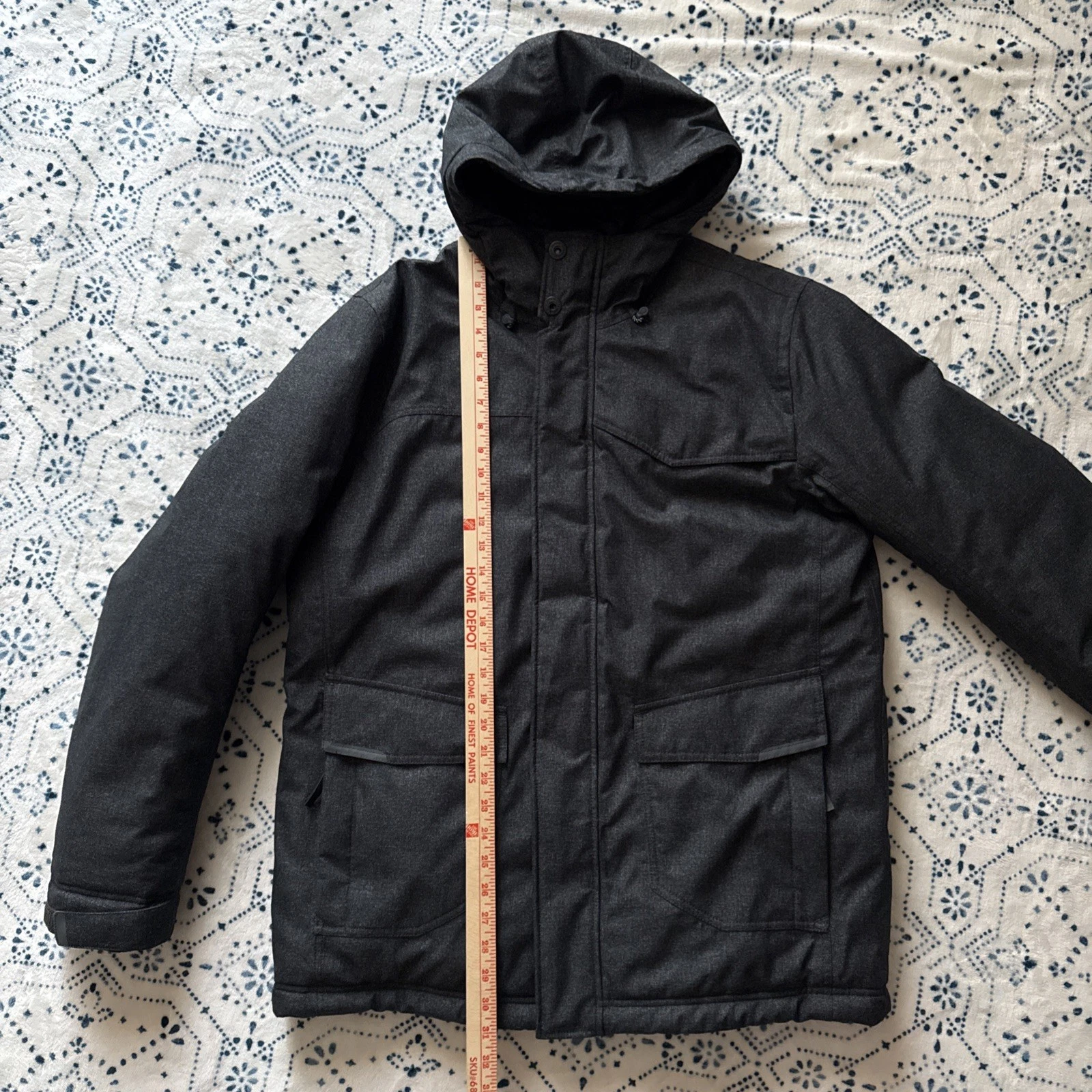Prana Mens Holmes Puffer Jacket, Hooded Full Zip, XL, Dark Grey (NOT BLACK) - product detail image 9