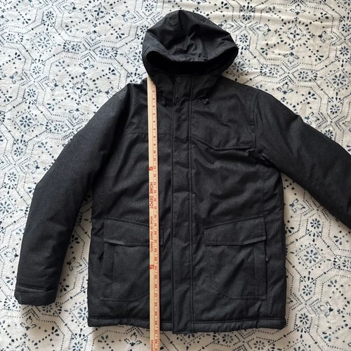 Prana Mens Holmes Puffer Jacket, Hooded Full Zip, XL, Dark Grey (NOT BLACK) image 9