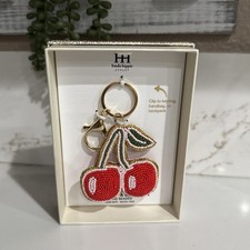 Haute Hippie Beaded Cherry Bag Charm Key Chain