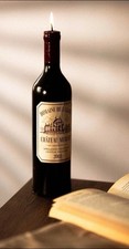 Decorative Wine Bottle Candle Vintage Style Table Centerpiece Farmhouse Decor 