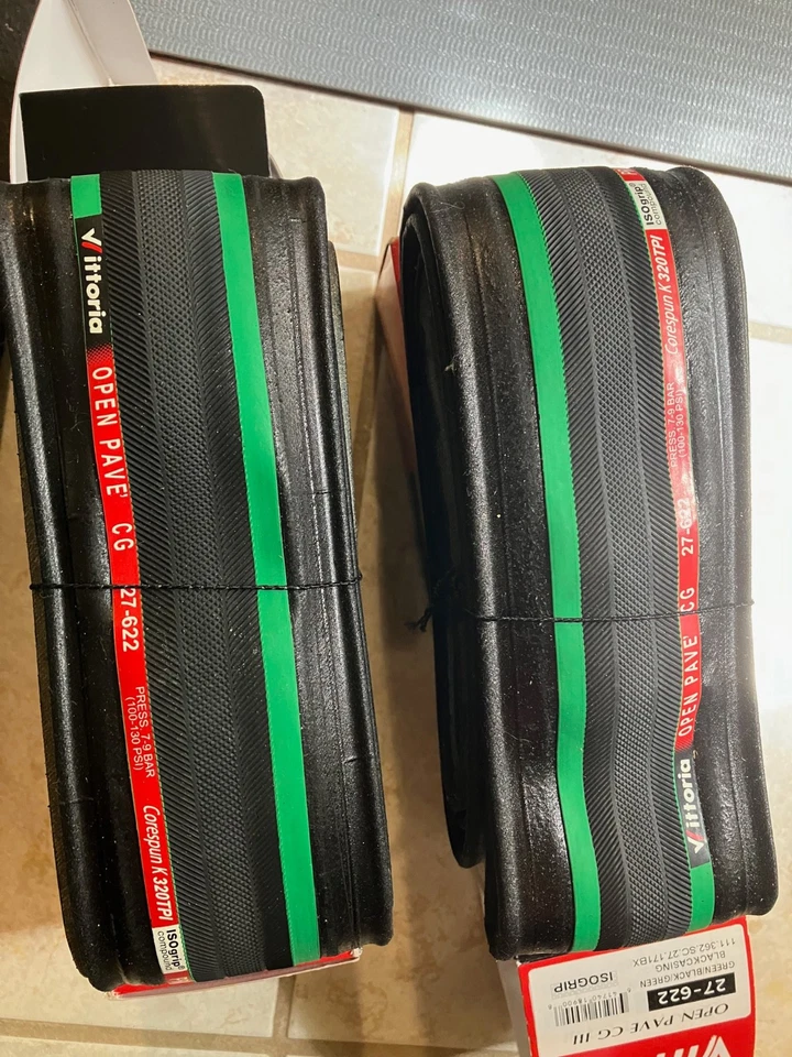 Neumáticos NOS Vittoria Open Pave CG III, 700c x 27, juego de dos Foto 4 de 4