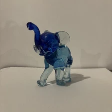 Vintage Fenton Glass Opalescent Hand Painted & Signed Elephant Pink Lavender