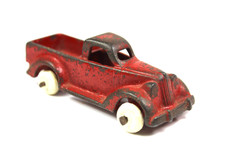 Antique ARCADE Cast Iron Red Truck 1930's Original Paint