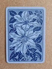1 x Antique Wide Swap Playing Card - Flowers
