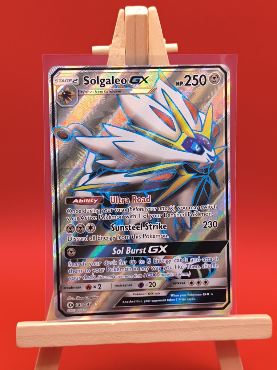 Solgaleo GX 143/149 Sun & Moon Base Full Art Ultra Rare Holo