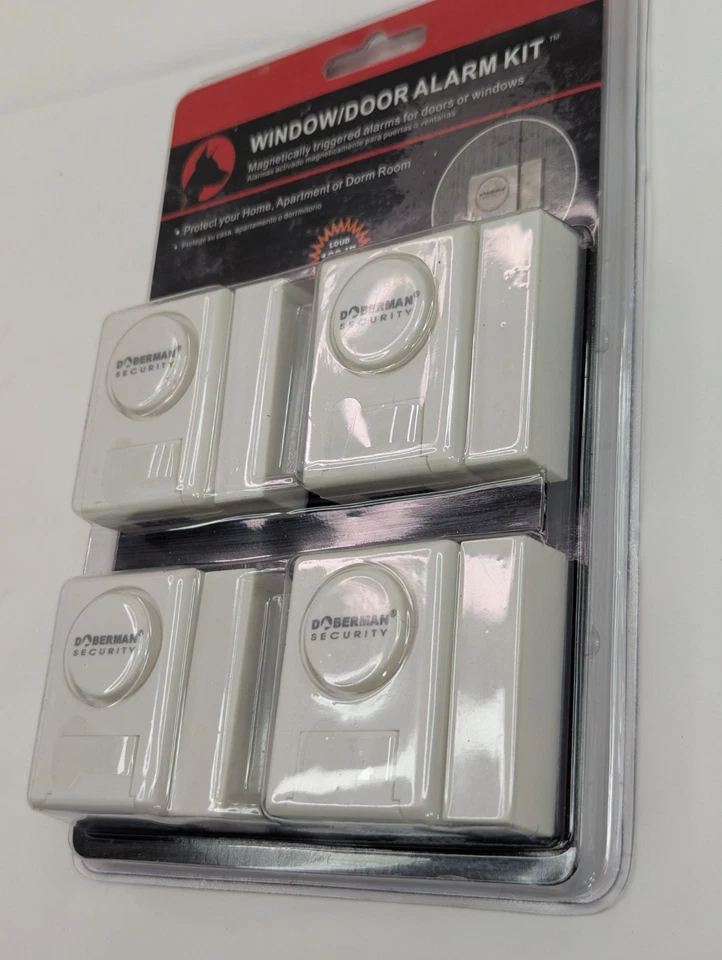 Doberman Security Window / Door 100 Db Alarm Kit Magnetic Trigger - 4 pack - New - Image 4 of 4
