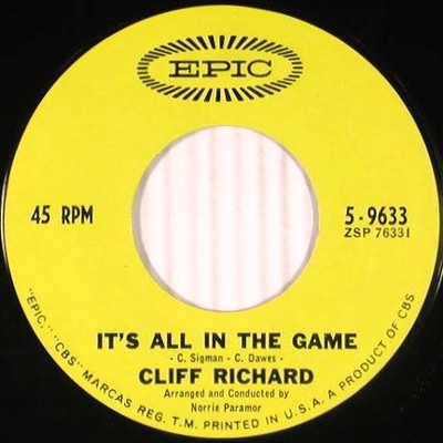 Cliff Richard - It's All In The Game / I'm Looking Out Of The Window, 7'', (Vinyl
