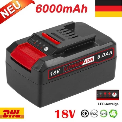 MARKENLOS 6,0Ah Akku Für Einhell Power X-ChangeH PXC 18V Lithium Ersatzakku Batterie LED