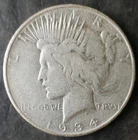1934 D $1 Peace Silver Dollar