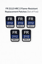 FR Replacement Patch Lot of 5  Iron-On Flame Resistant Tags  HRC2 2112 W