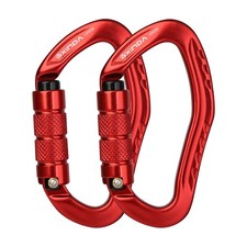 22KN Auto Locking Carabiner, Twist Lock, Heavy Duty, CE UIAA Certified, Climb