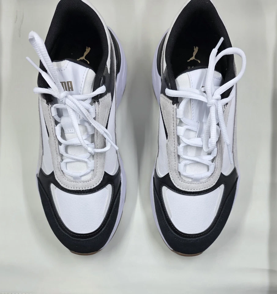 Zapatos de Gimnasio PUMA Talla 7.5 Negro Blanco Para Mujer Tenis Con Cordones Estilo 391959-04 Foto 2 de 4