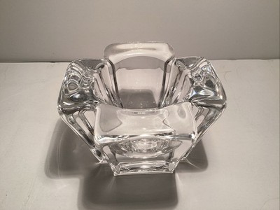 Vintage Orrefors Max Crystal Candle Holder Sweden Design Signed