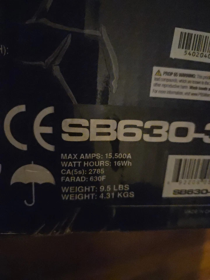 XS Power SB630-34 12 voltios grupo 34 4000 vatios 630 faradios super banco condensador Foto 2 de 2