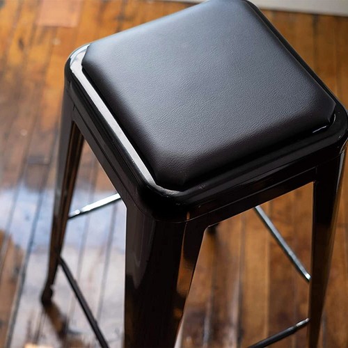 Tolix Stool Magnetic Cushion Pad Removable Faux Leather Pads Stool Cover - Picture 5 of 37