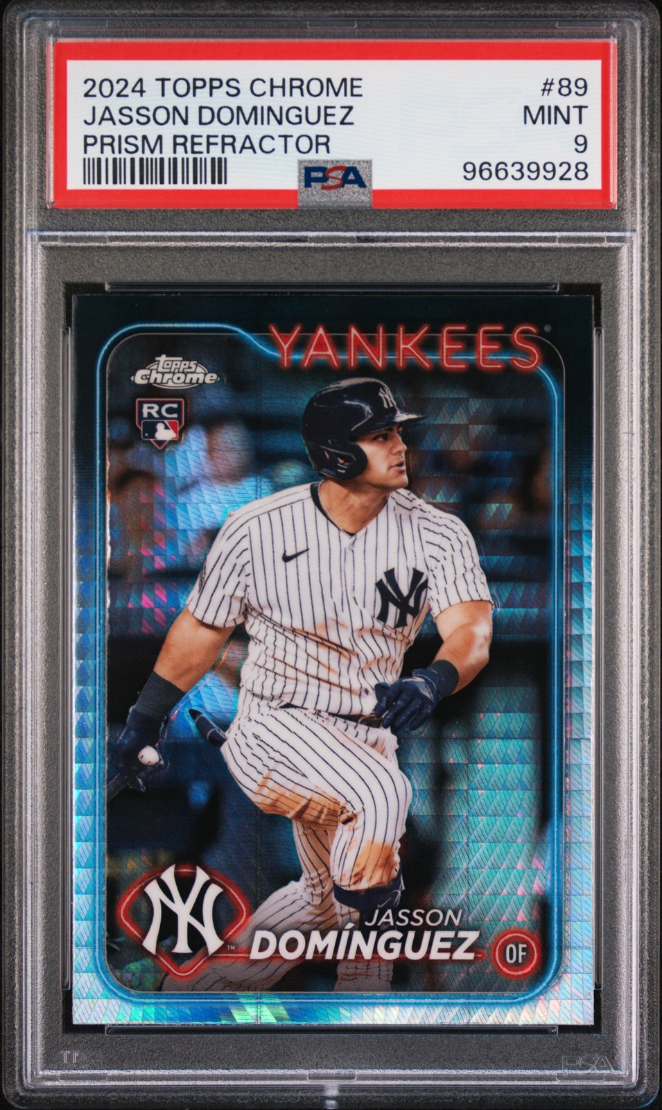 2024 Topps Chrome Jasson Dominguez #89 Prism Refractor RC PSA 9 Yankees