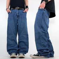 Vintage y2k baggy wide leg faded stonewash grunge skater jeans
