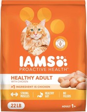 IAMS Proactive Health Adult Healthy Dry Cat Food with Chicken, 22 lb Bag
