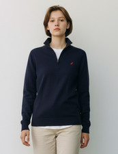 Nautica Kids Unisex Quarter Zip Long Sleeve Pullover T-Shirt Navy Size S 8