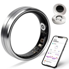Smart Ring Health Tracker: 5ATM Waterproof for Men  Women - Sleep, HR, Stress