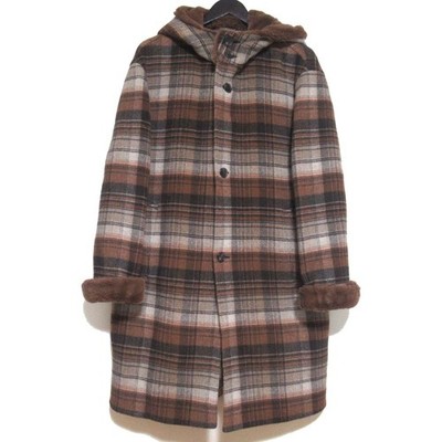 23AW LANVIN COLLECTION Double-Face Hooded Coat, Size 50, Brown mens USED
