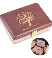 Baby Tooth Box, Baby Teeth Keepsake Box, Handmad Wooden Kids Tooth Fairy Hold...