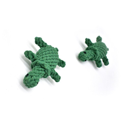Green Hair Turtle Cotton Rope Toy Small Puppy Toys Dog Teeth Cleaning - Picture 10 of 12