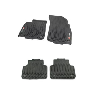 Audi SQ8 Q8 Rubber Floor Mats Front Rear All-Weather Black 4-Set