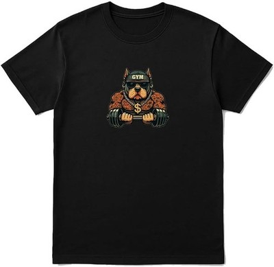Alpha Gym Dog T-Shirt   Funny Muscular Bulldog Graphic Tee for Gym Rats & Fitnes