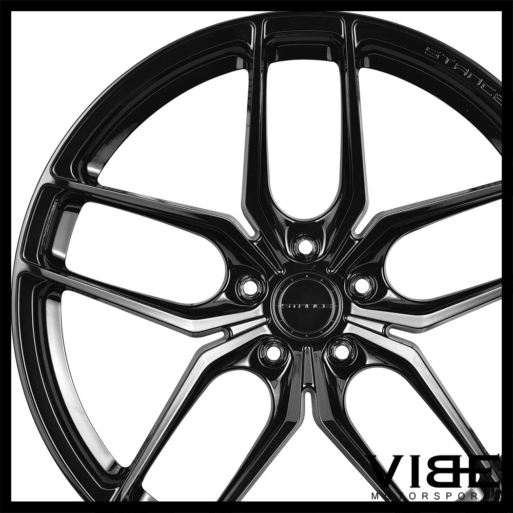 22" STANCE SF03 GLOSS BLACK CONCAVE WHEELS RIMS FITS MASERATI QUATTROPORTE