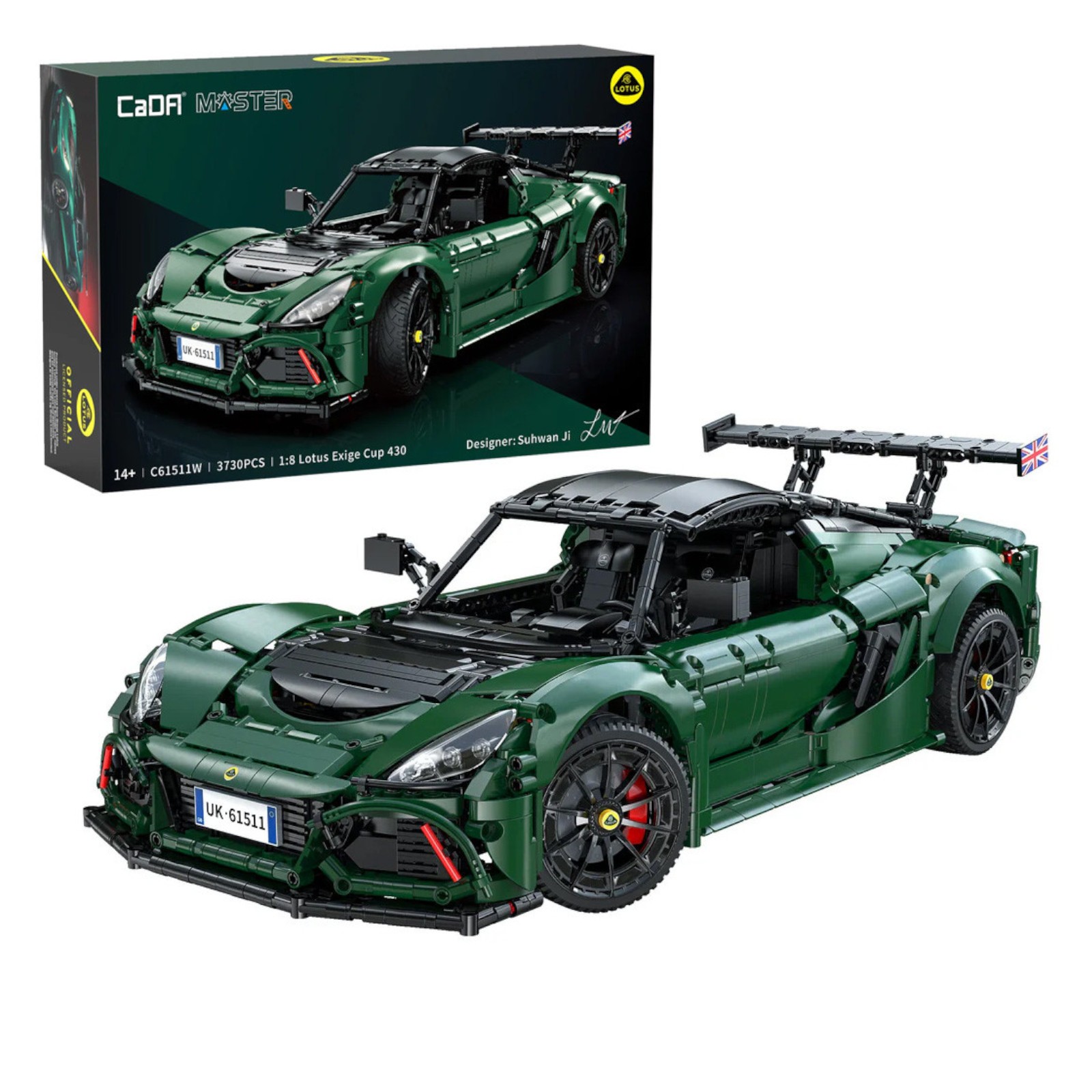 Cada C61511W Lotus Exige Cup 1:8 Model Car Kit 3730pcs Brick Model Kit - Image 5