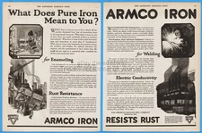1920 American Rolling Mill Co Middletown OH ARMCO Pure Iron Welding Welder Ad