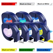 12mm All Label Tape Refills for DYMO LetraTag LT-100T/H 110T 16952 91330 91331