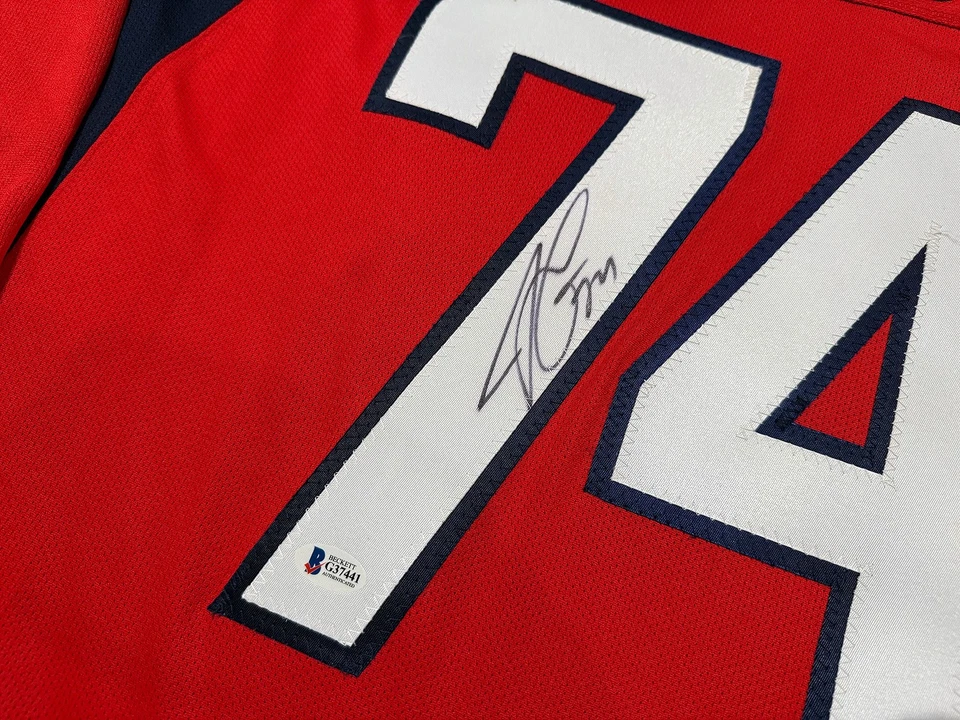 JOHN CARLSON Washington Capitals SIGNED Autographed JERSEY Beckett COA XXL - Image 2 of 3