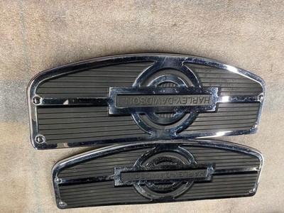 Chrome rubber Nostalgic Floorboards Inserts Pads Harley heritage