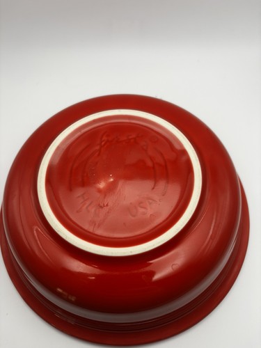 Fiestaware Fiesta HLC USA 7” Bowl Cereal Fruit Scarlet Red Excellent Condition - Picture 2 of 4