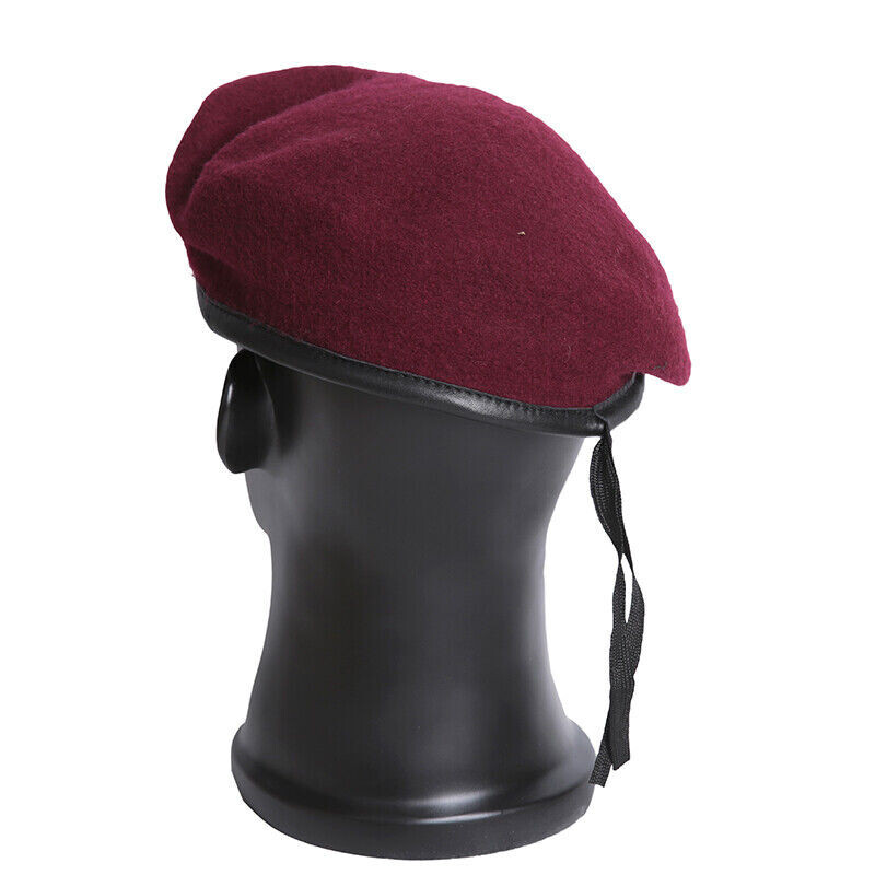 US ARMY 18TH AIRBORNE CORPS INFANTRY RED WOOL MAROON BERET 7-1/2