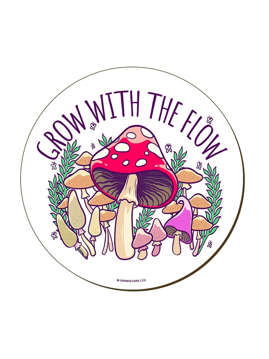 Coaster Grow With The Flow White 9.2x9.2cm