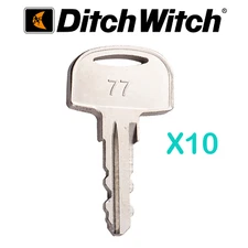 10PC Ditch Witch Trencher 701 Equipment Ignition Keys Fits JT RT FXSX MR