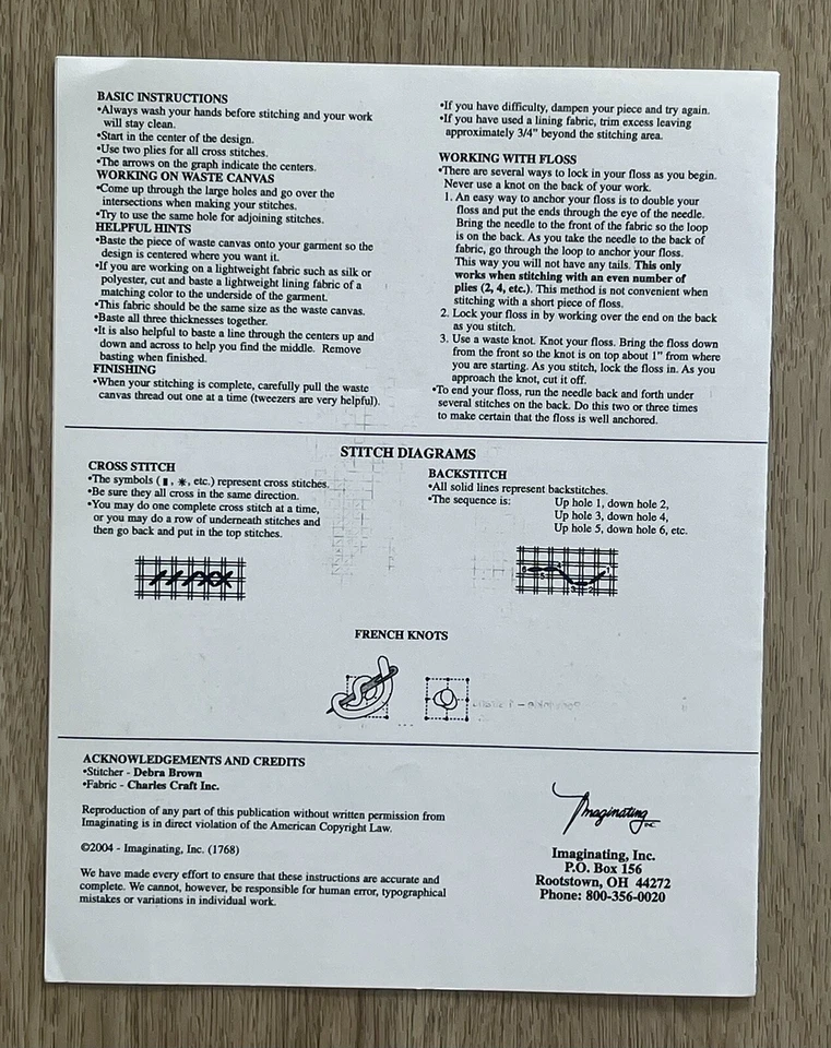 Picnic Sweatshirt by Imaginating Cross Stitch Pattern Leaflet Diane Arthurs 1768 - Image 3 of 3