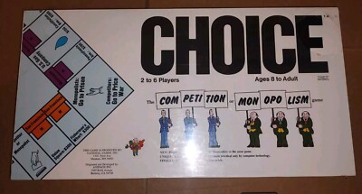 Vtg 1977 Anspach Inc CHOICE Competition or Monopoly Boardgame Box New Sealed 