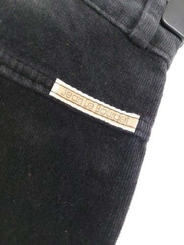 Pantalones de pana negros vintage JEAN LE BOURGET cordones de diseñador francés w26 S - Imagen 5 de 7