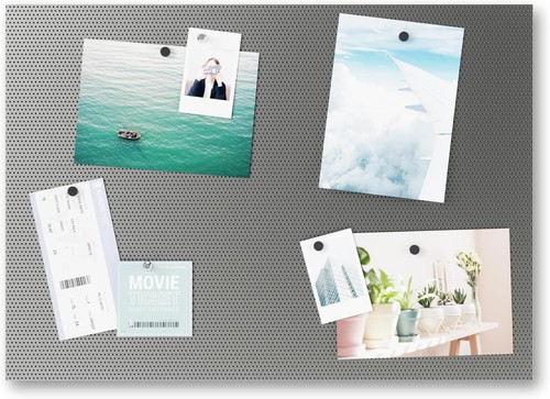 Stylish Dual Surface 21x15 Magnetic Board - Complete Set with Pushpins & Magnets - Picture 3 of 9