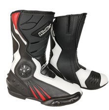 Stivali stivaletti WinNet pelle andare in moto pista strada protezioni e Sliders
