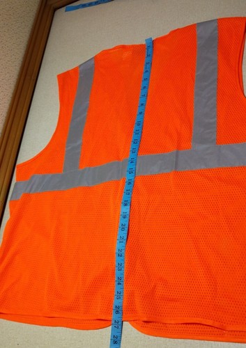 Men's Walls Blaze Orange Reflective Hunting Construction Mesh Safety Vest Sz XL - Picture 7 of 7