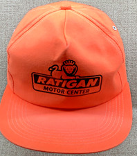 Vintage Ratigan Motor Center Trucker Hat Cap Orange SnapBack K Products