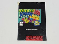 Tetris Attack Authentic Super Nintendo Manual Only damage