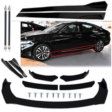 Front Rear Bumper Lip Spoiler Body Kit Splitter Side Skirts For Honda Accord
