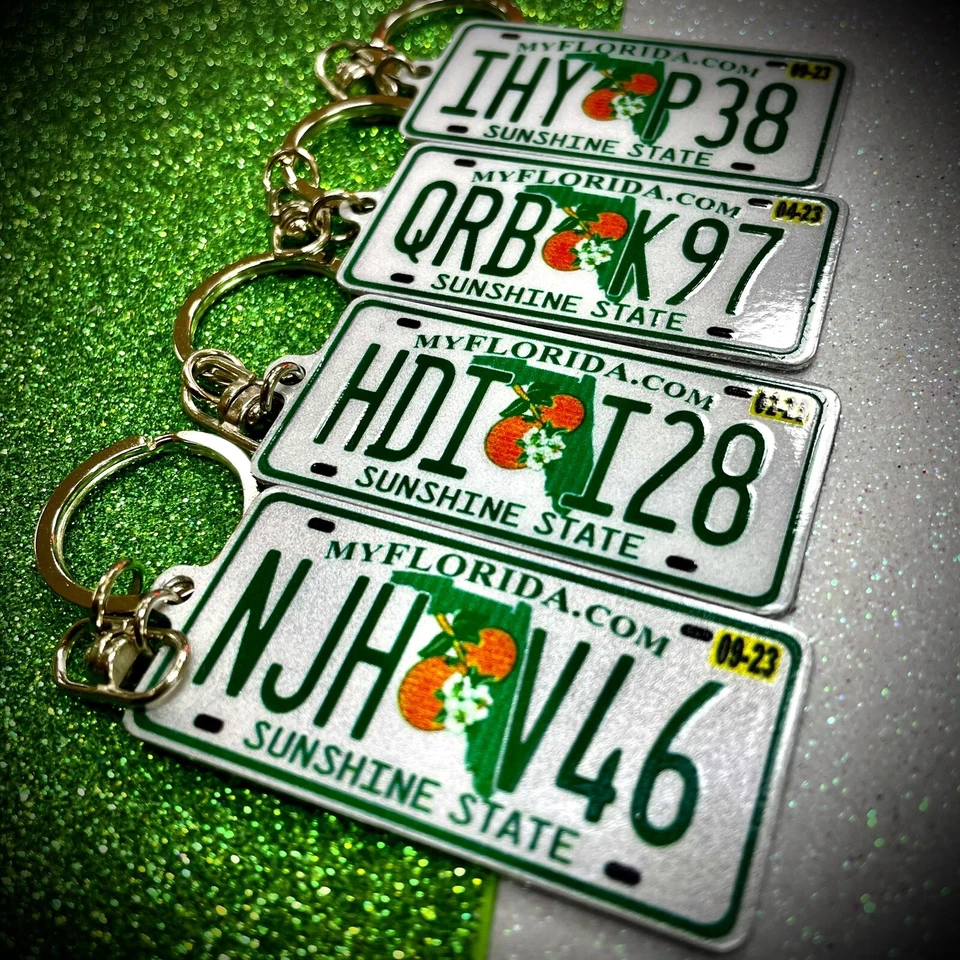 Personalized License Plate Keychain (Faces Can Be Different) Any State /Text/Pic - Image 3 of 4