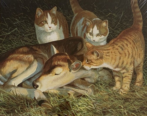 Persis Clayton Weirs Art New Sealed 500 Pc Puzzle 18”x24” Cats, Farm, Signed,USA - Picture 2 of 10